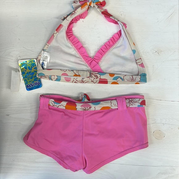 NWT MALIBU Dot and Frill Triangle bikini Top/Short - Picture 4 of 7